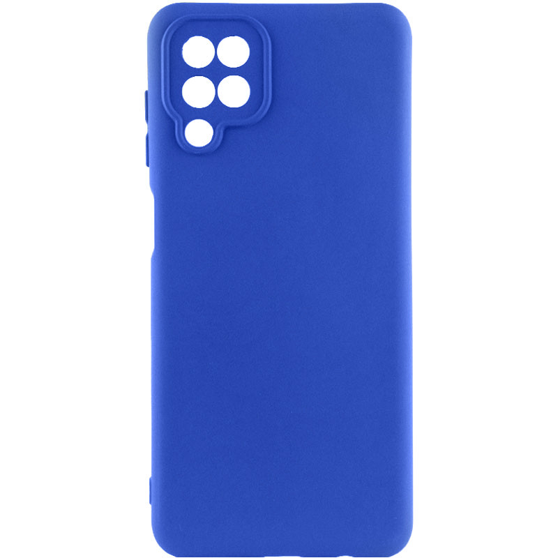 Чехол TPU GETMAN Liquid Silk Full Camera для Samsung Galaxy A12 (Синий / Deep navy)