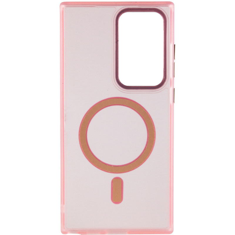 Фото Чехол TPU Lyon frosted with Magnetic Safe для Samsung Galaxy S22 Ultra (Pink) в магазине vchehle.ua