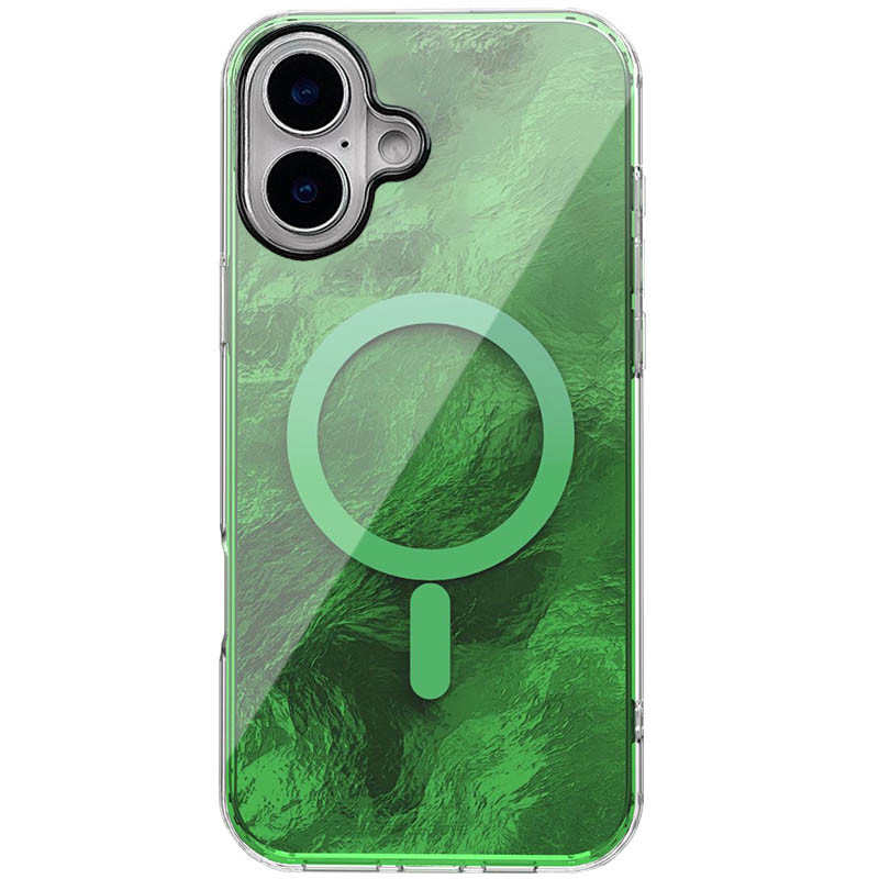 Чохол TPU Shiny Mountain (MagFit) на Apple iPhone 16 (6.1") (Green)