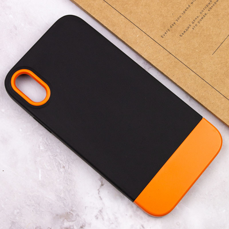 Чохол TPU+PC Bichromatic на Apple iPhone X / XS (5.8") (Black / Orange) в магазині vchehle.ua