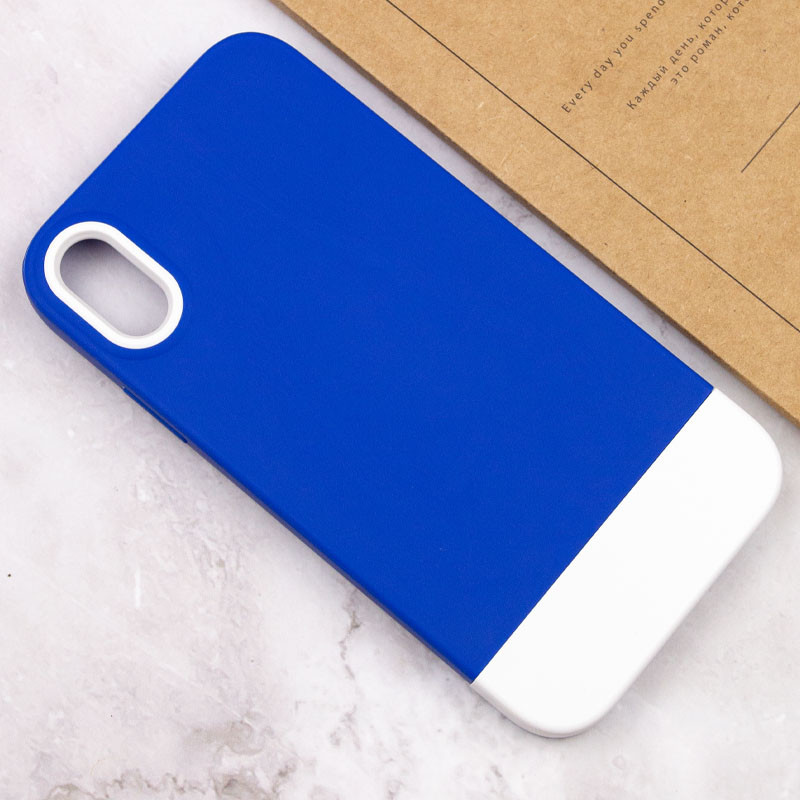 Чохол TPU+PC Bichromatic на Apple iPhone X / XS (5.8") (Navy Blue / White) в магазині vchehle.ua
