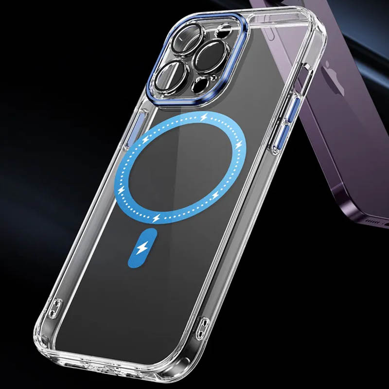 Чехол TPU+PC Colorful with Magnetic Safe для Apple iPhone 12 Pro (6.1") (Blue) в магазине vchehle.ua