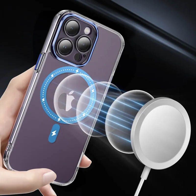 Купить Чехол TPU+PC Colorful with Magnetic Safe для Apple iPhone 12 Pro (6.1") (Blue) на vchehle.ua