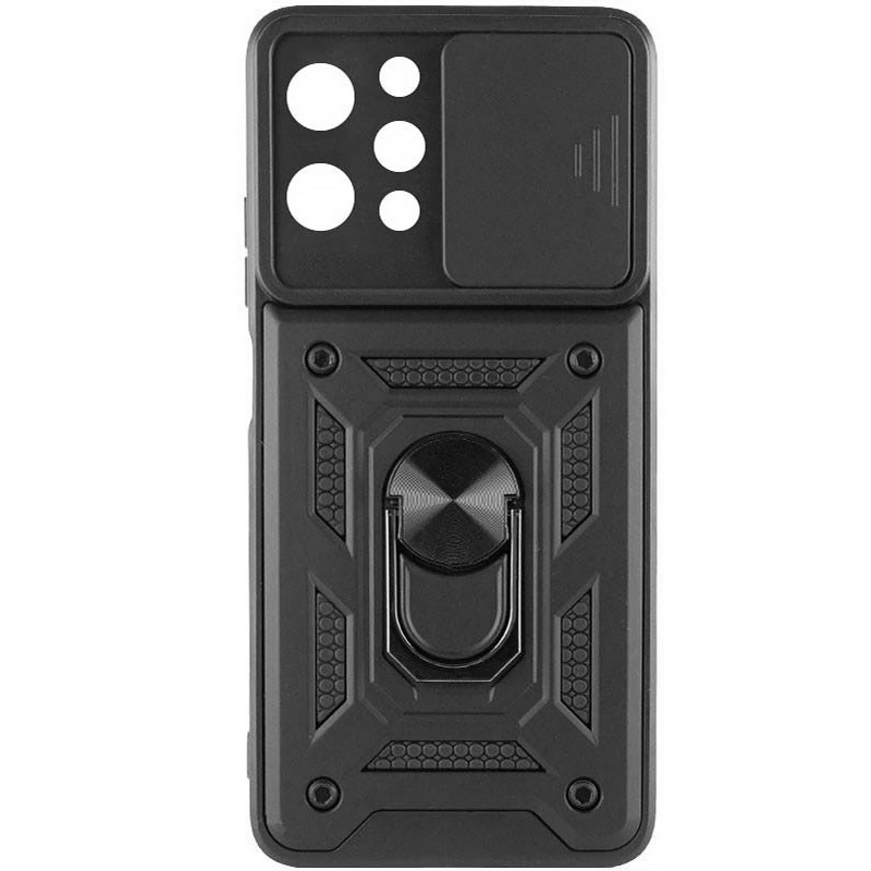 Ударопрочный чехол Ummi Camshield Serge Ring для Xiaomi Redmi 12 / Poco M6 Pro 5G (Черный)