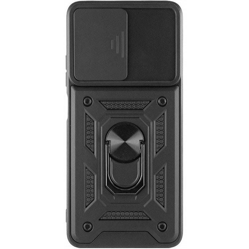 Фото Ударопрочный чехол Ummi Camshield Serge Ring для Xiaomi Redmi 12 / Poco M6 Pro 5G (Черный) на vchehle.ua