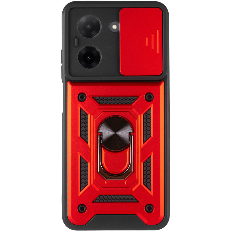 Фото Удароміцний чохол Ummi Camshield Serge Ring на Xiaomi Redmi A5 / Poco C71 (Червоний) на vchehle.ua