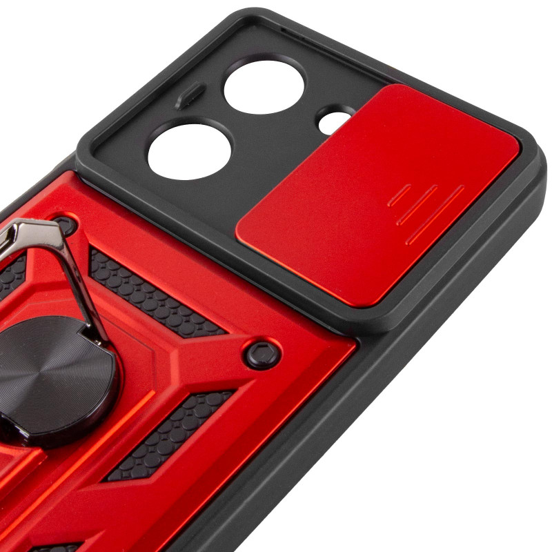 Замовити Удароміцний чохол Ummi Camshield Serge Ring на Xiaomi Redmi A5 / Poco C71 (Червоний) на vchehle.ua
