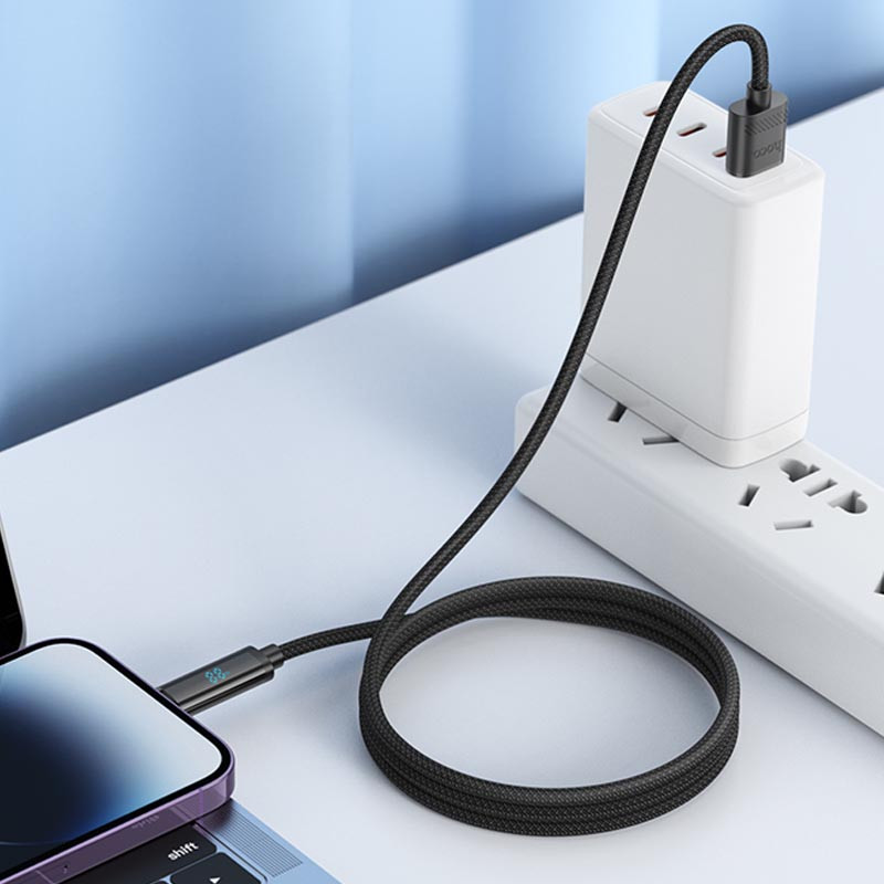 Дата кабель Hoco U127 Power USB to Lightning (1.2m) (Black) в магазине vchehle.ua