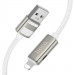 Фото Дата кабель Hoco U137 Line with display USB to Lightning 2.4A/12W (1.2m) (White) в магазине vchehle.ua