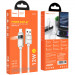 Купить Дата кабель Hoco U137 Line with display USB to Lightning 2.4A/12W (1.2m) (White) на vchehle.ua