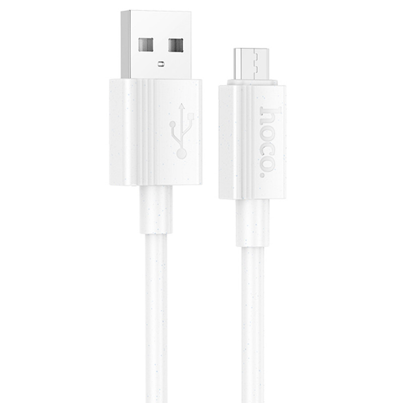 Дата кабель Hoco X107 USB to MicroUSB 2.4A (1m) (White)