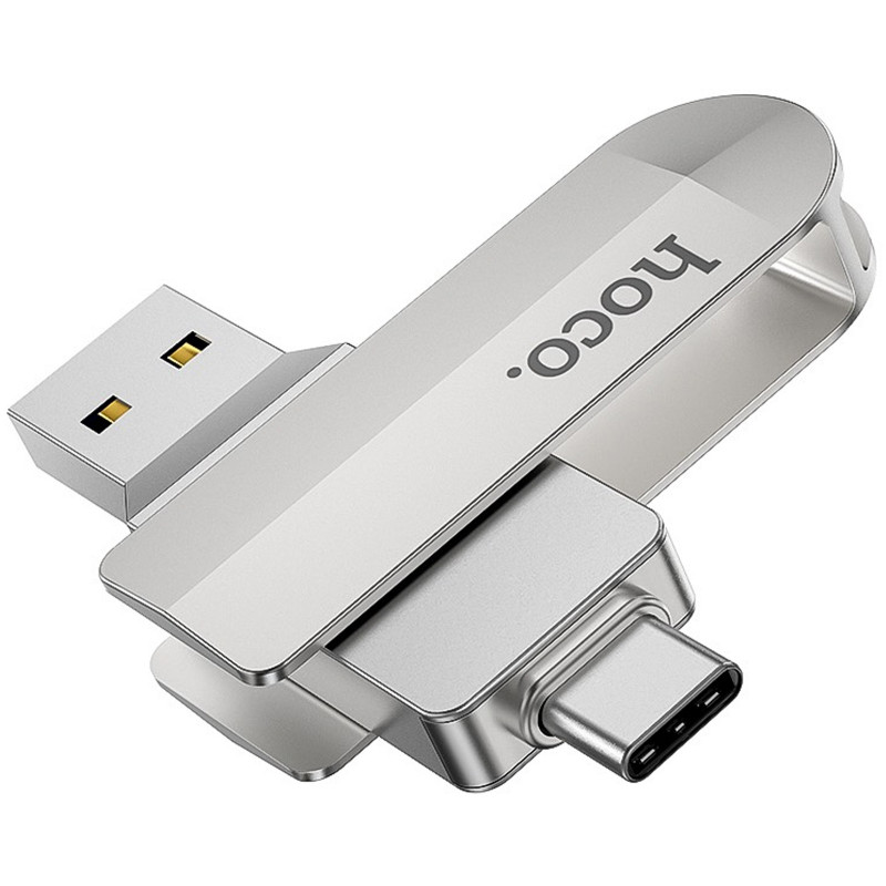 Флеш-накопитель Hoco UD10 Metal Flash 2in1 USB 3.0/Type-C - 128GB (Gray)