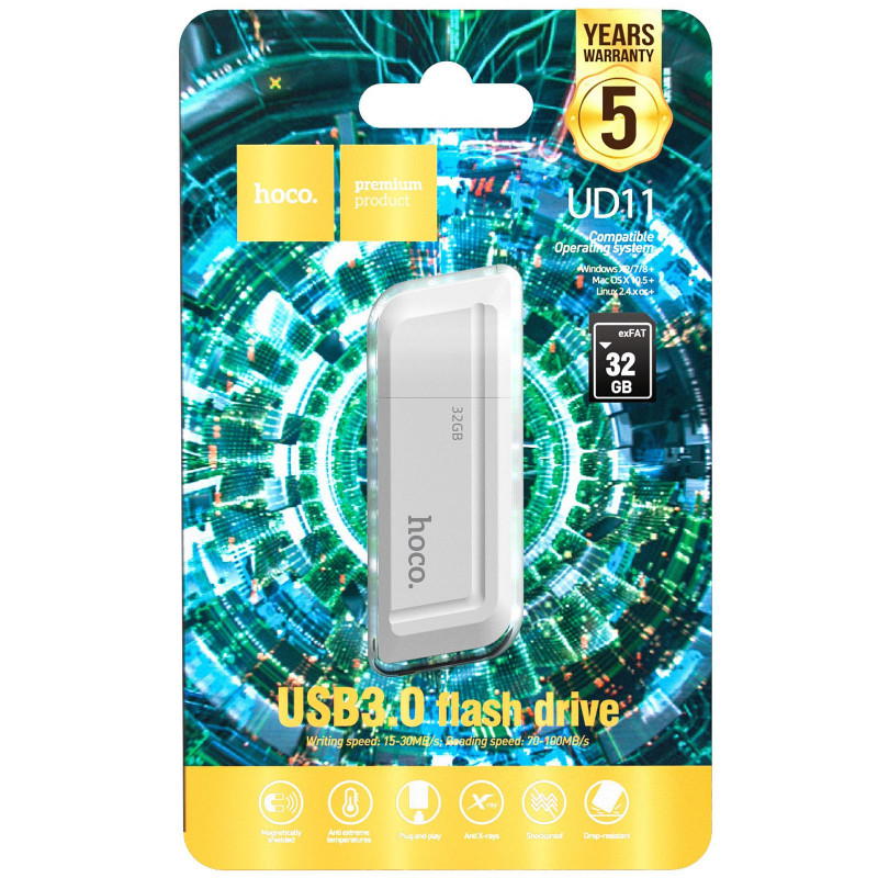 Фото Флеш-накопитель Hoco UD11 USB3.0 - 32GB (White) в магазине vchehle.ua