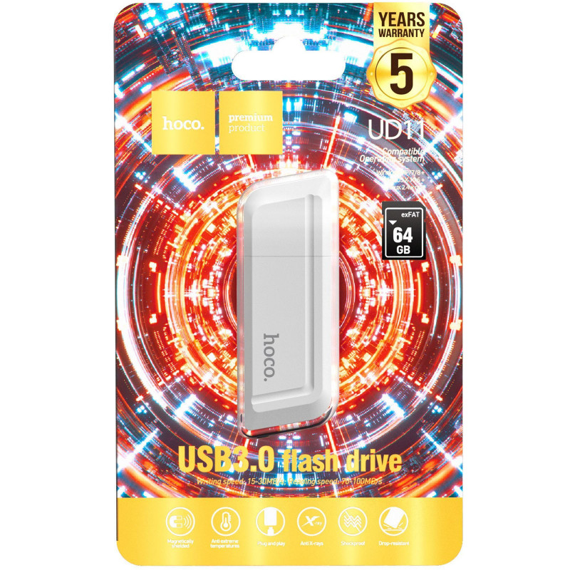 Флеш-накопитель Hoco UD11 USB3.0 - 64GB (White) в магазине vchehle.ua