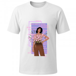 Футболка біла Flower pants