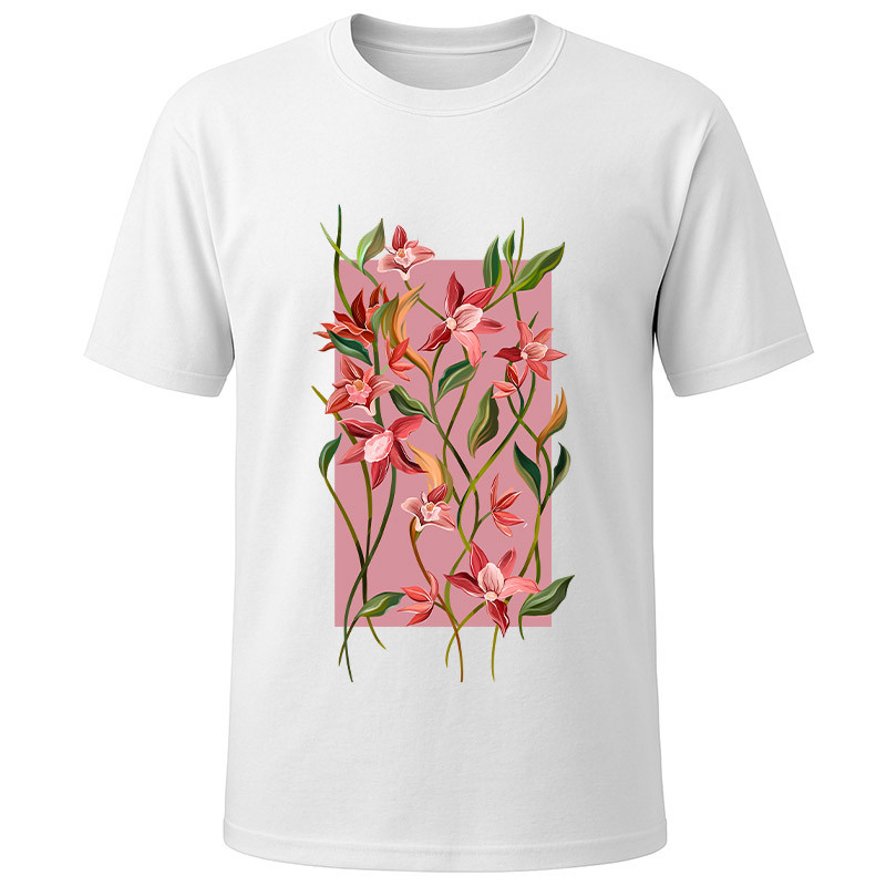 Футболка белая Flowers (M)