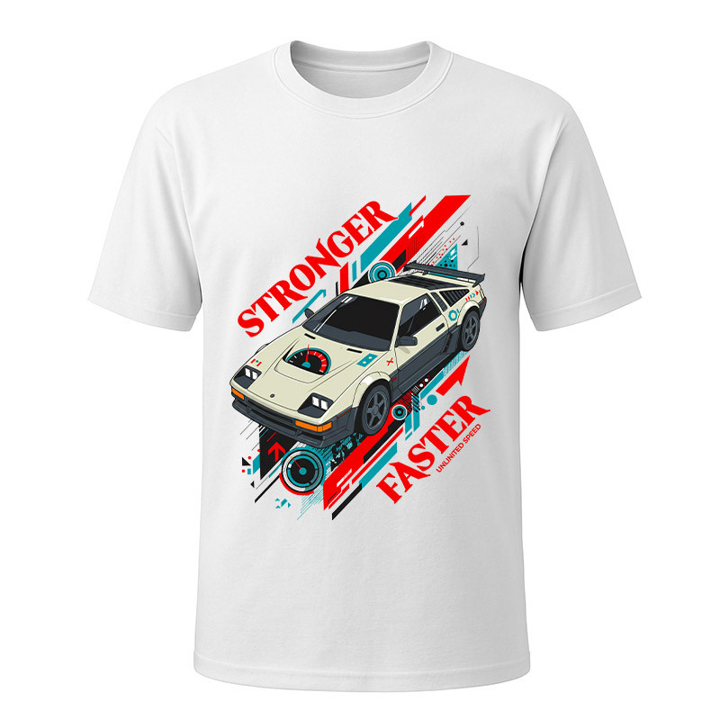 Футболка белая Futuristic car (XL)