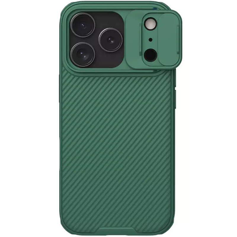 Фото Карбоновая накладка Nillkin CamShield Pro для Apple iPhone 17 Pro Max (6.9") (Deep Green) на vchehle.ua