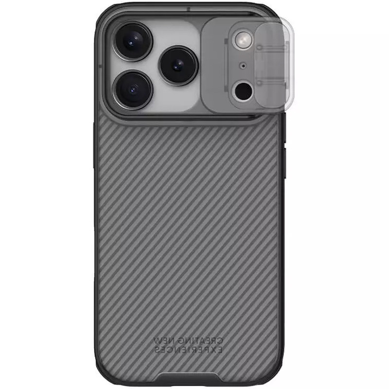 Фото Карбоновая накладка Nillkin CamShield Pro для Apple iPhone 17 Pro Max (6.9") (Transparent black) на vchehle.ua