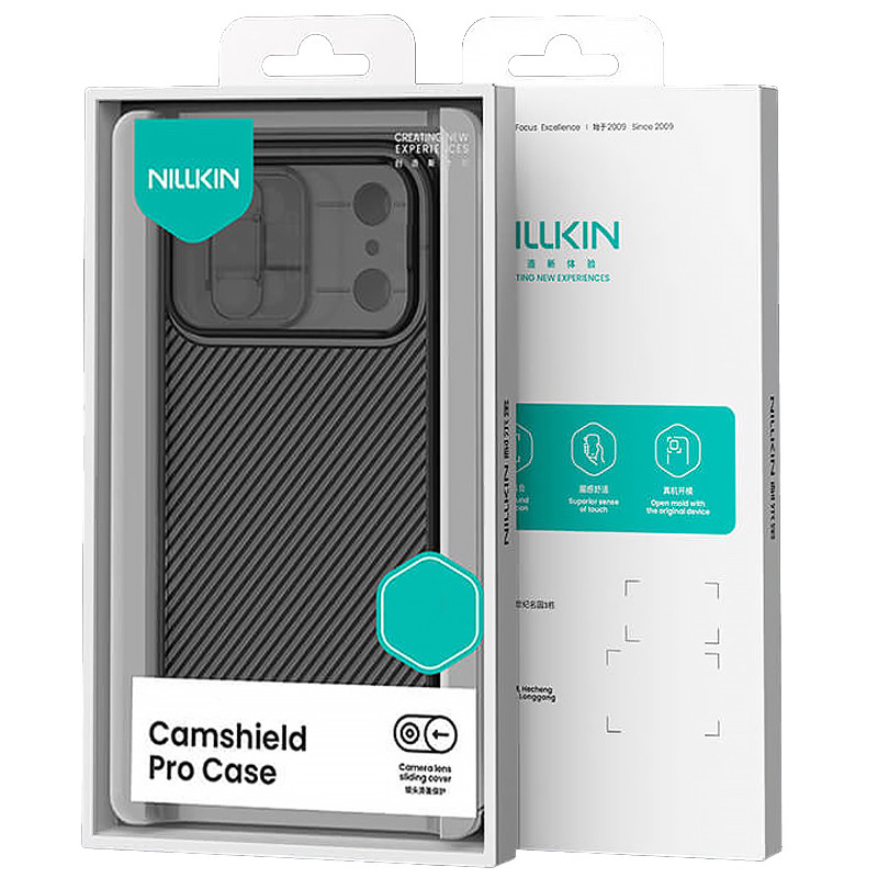 Заказать Карбоновая накладка Nillkin CamShield Pro для Apple iPhone 17 Pro Max (6.9") (Transparent black) на vchehle.ua