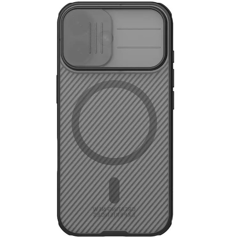 Фото Карбоновая накладка Nillkin CamShield Pro Magnetic для Apple iPhone 17 (6.3") (Transparent black) на vchehle.ua