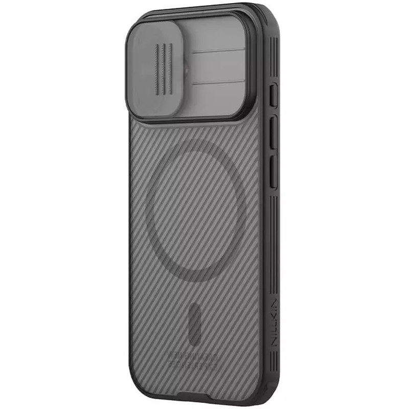 Фото Карбоновая накладка Nillkin CamShield Pro Magnetic для Apple iPhone 17 (6.3") (Transparent black) в магазине vchehle.ua