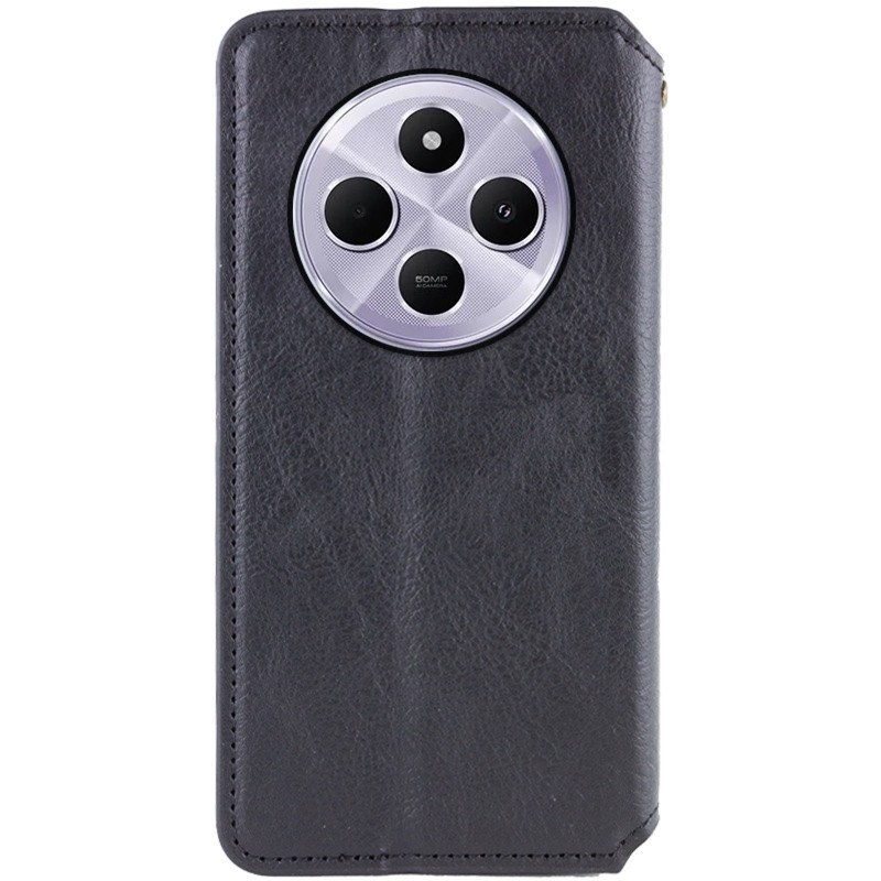 Шкіряний чохол-книжка GETMAN Cubic (PU) на Xiaomi Poco M7 5G (Чорний) в магазині vchehle.ua
