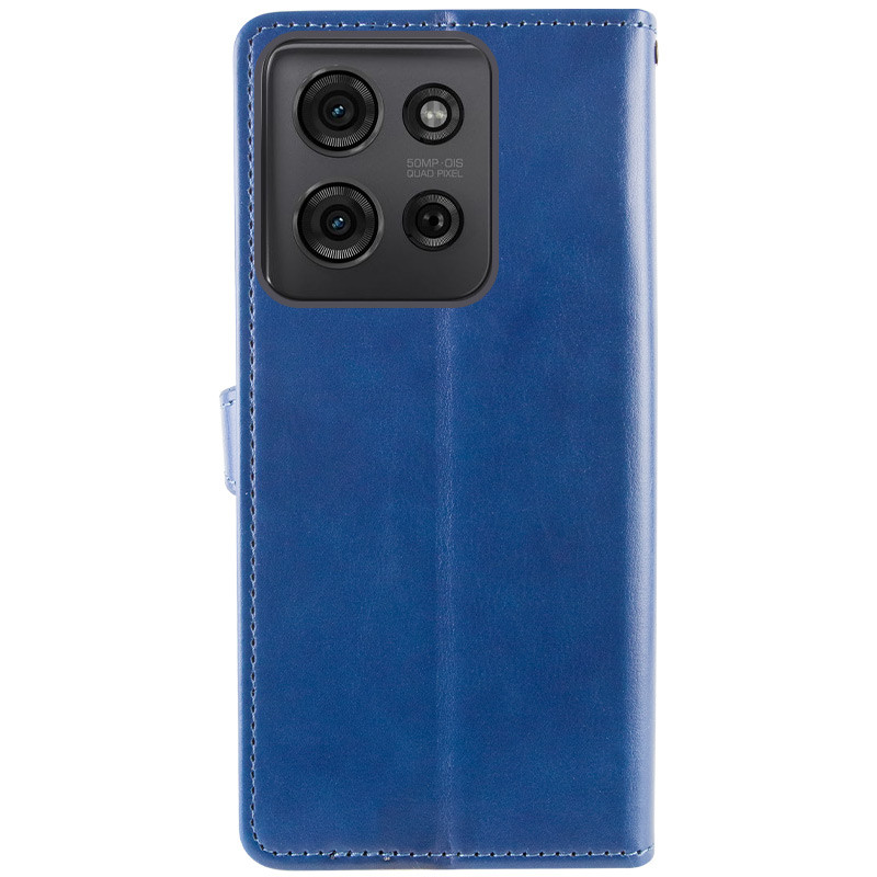 Заказать Кожаный чехол-книжка GETMAN Gallant (PU) для Motorola Moto G75 5G (Синий) на vchehle.ua