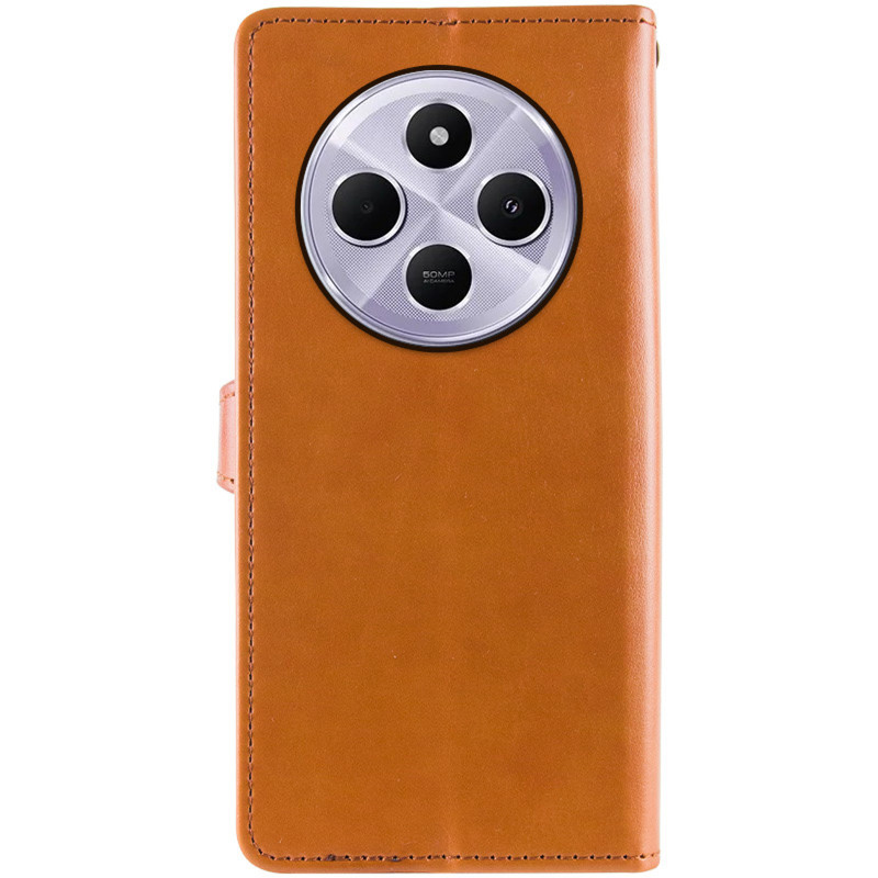 Шкіряний чохол-книжка GETMAN Gallant (PU) для Xiaomi Poco M7 5G (Коричневий) в магазині vchehle.ua