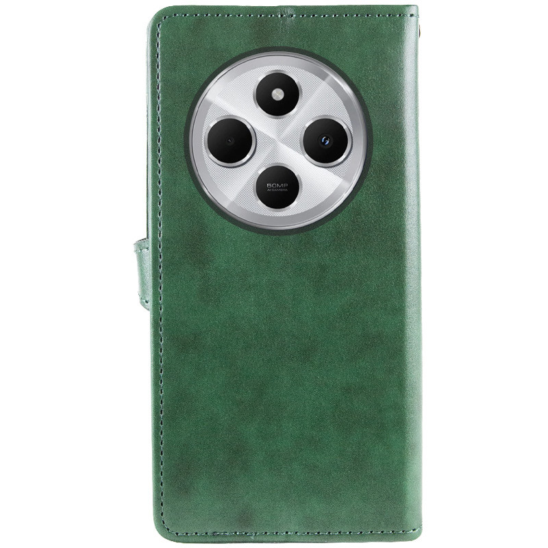 Фото Шкіряний чохол-книжка GETMAN Gallant (PU) для Xiaomi Redmi 14C / Poco C75 (Зелений) в маназині vchehle.ua