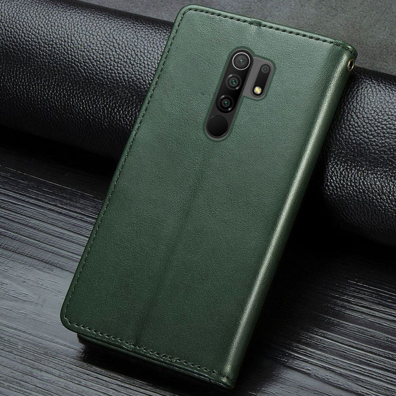 Купить Кожаный чехол-книжка GETMAN Gallant (PU) для Xiaomi Redmi Note 8 Pro (Зеленый) на vchehle.ua