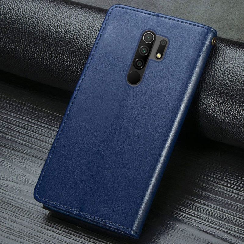 Заказать Кожаный чехол-книжка GETMAN Gallant (PU) для Xiaomi Redmi Note 8 Pro (Синий) на vchehle.ua