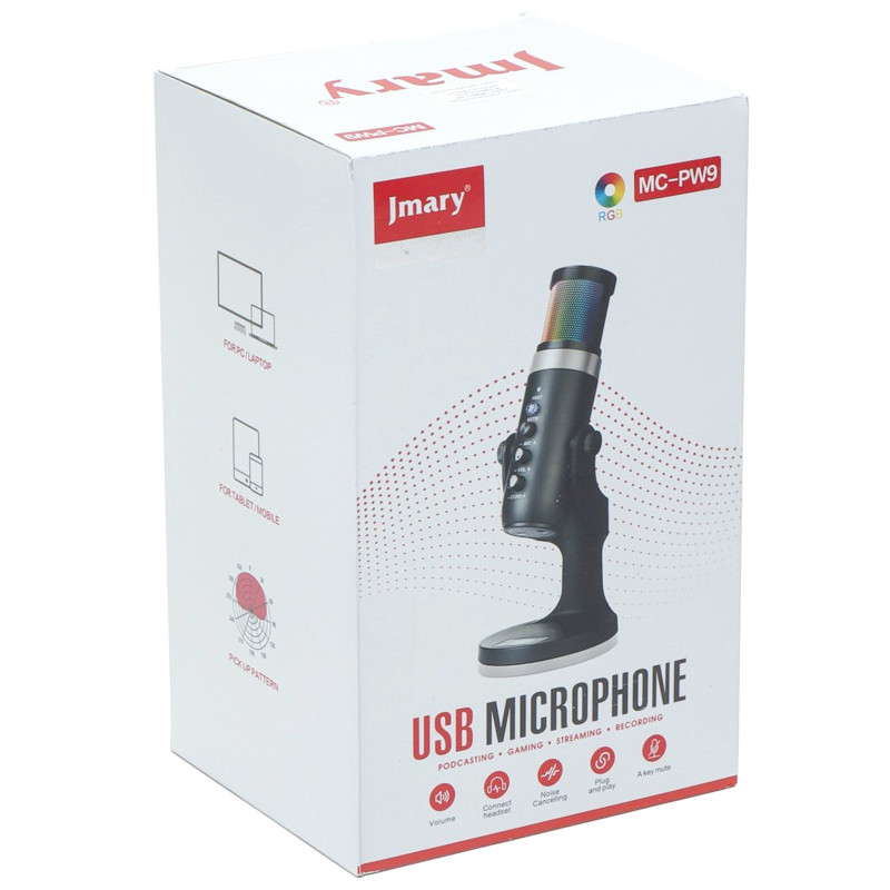 Мікрофон конденсаторний для геймінгу JMARY MC-PW9 (Black) в магазині vchehle.ua