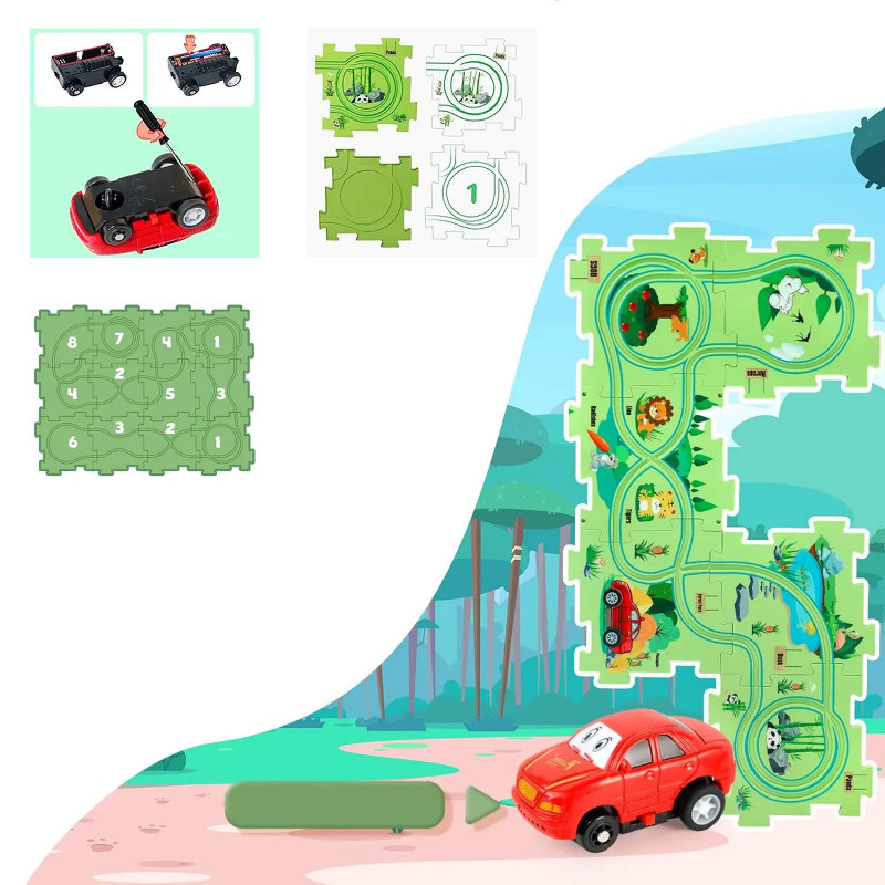 Купить Развивающая игрушка-пазл SHT 1103B Forest Park (25pcs) (Green) на vchehle.ua