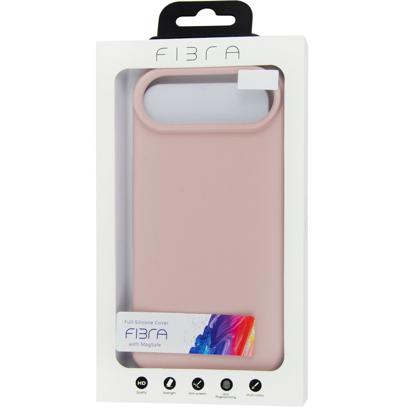 Фото Силиконовый чехол Fibra Full with Magnetic Safe для Apple iPhone 17 Air (6.5") (Pink Sand) на vchehle.ua