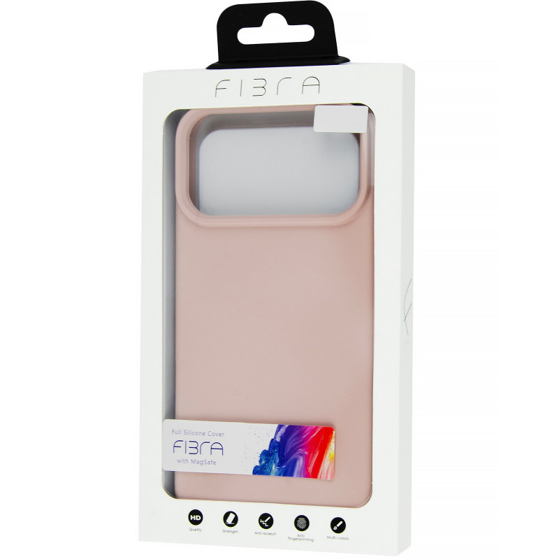 Фото Силіконовий чохол Fibra Full with Magnetic Safe Apple iPhone 17 Pro (6.3") (Pink Sand) в маназині vchehle.ua