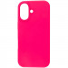 Силиконовый чехол Fibra Full with Magnetic Safe для Apple iPhone 16 (6.1") (Hot Pink)
