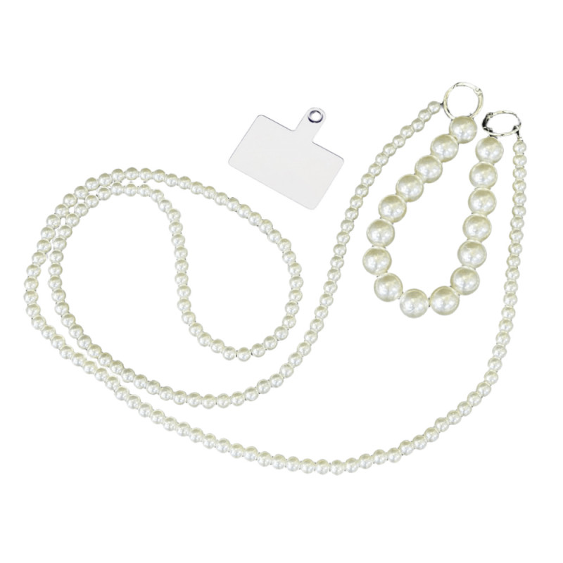Шнурок Beads Pearl 2в1 120см (White)