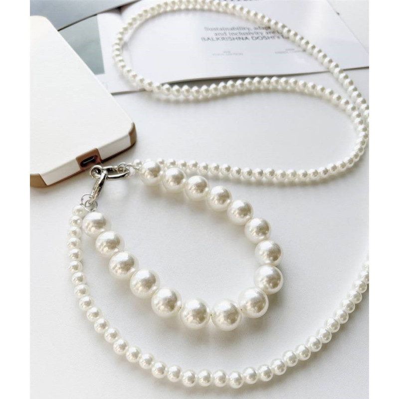 Шнурок Beads Pearl 2в1 120см (White) в магазине vchehle.ua