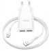 Фото СЗУ Hoco C88A Star round 2.4A (2USB-A) + кабель USB to Type-C (Белый) в магазине vchehle.ua