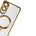 Фото TPU чехол Fibra Chrome with Magnetic safe для Samsung Galaxy S25 Edge (Gold) в магазине vchehle.ua