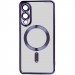 TPU чехол Fibra Chrome with Magnetic safe для Samsung Galaxy S25 Edge (Purple)