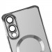 Фото TPU чехол Fibra Chrome with Magnetic safe для Samsung Galaxy S25 Edge (Silver) на vchehle.ua