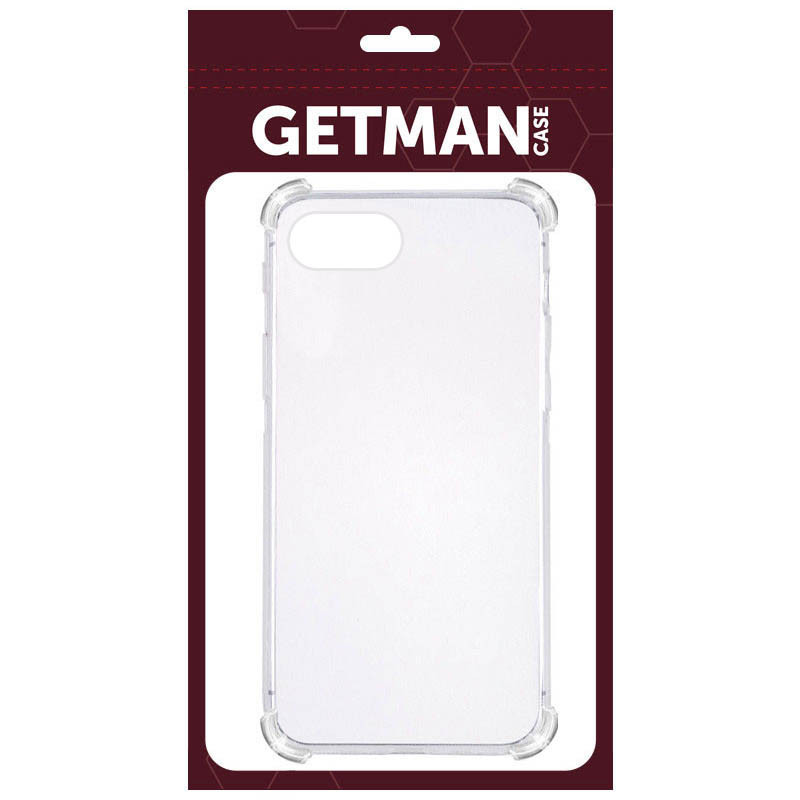 Фото TPU чехол GETMAN Ease logo усиленные углы для Apple iPhone 16e (6.1") (Бесцветный (прозрачный)) на vchehle.ua