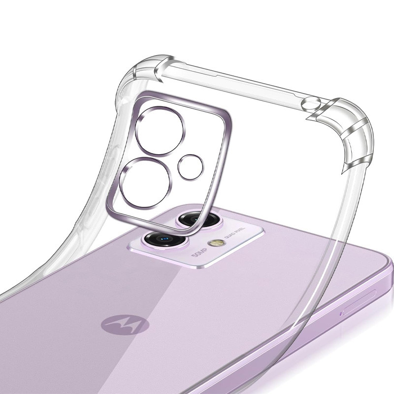 Фото TPU чехол GETMAN Ease logo усиленные углы Full Camera для Motorola Moto G54 Power (Бесцветный (прозрачный)) на vchehle.ua