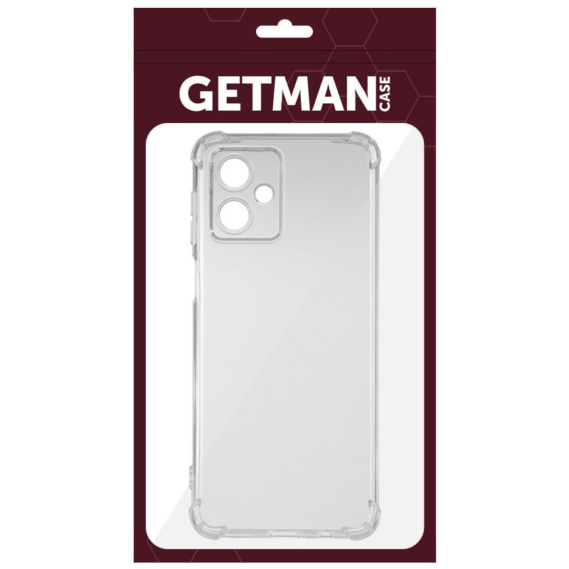 Купить TPU чехол GETMAN Ease logo усиленные углы Full Camera для Motorola Moto G54 Power (Бесцветный (прозрачный)) на vchehle.ua