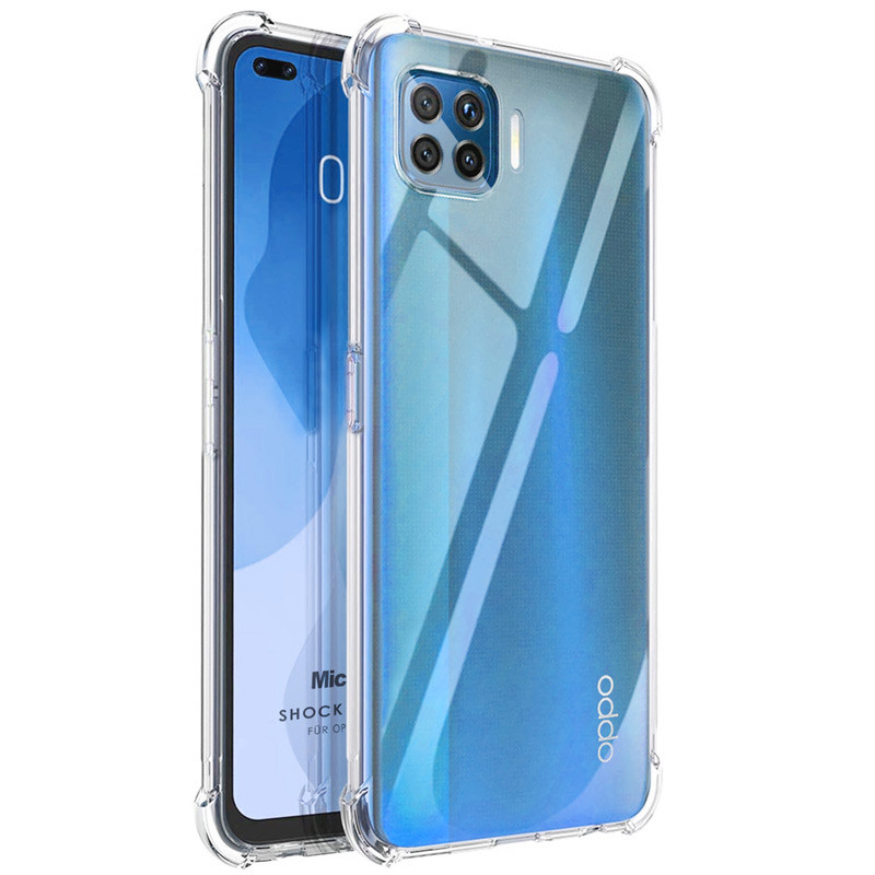 TPU чохол GETMAN Ease logo посилені кути Full Camera на Oppo Reno 4 Lite (Прозорий (прозорий))