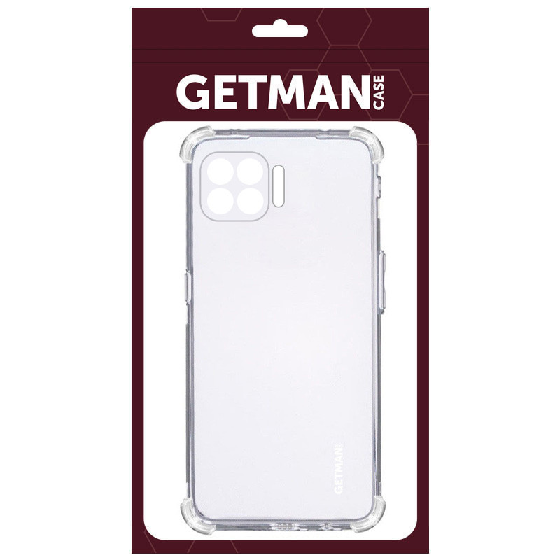 TPU чохол GETMAN Ease logo посилені кути Full Camera на Oppo Reno 4 Lite (Прозорий (прозорий)) в магазині vchehle.ua