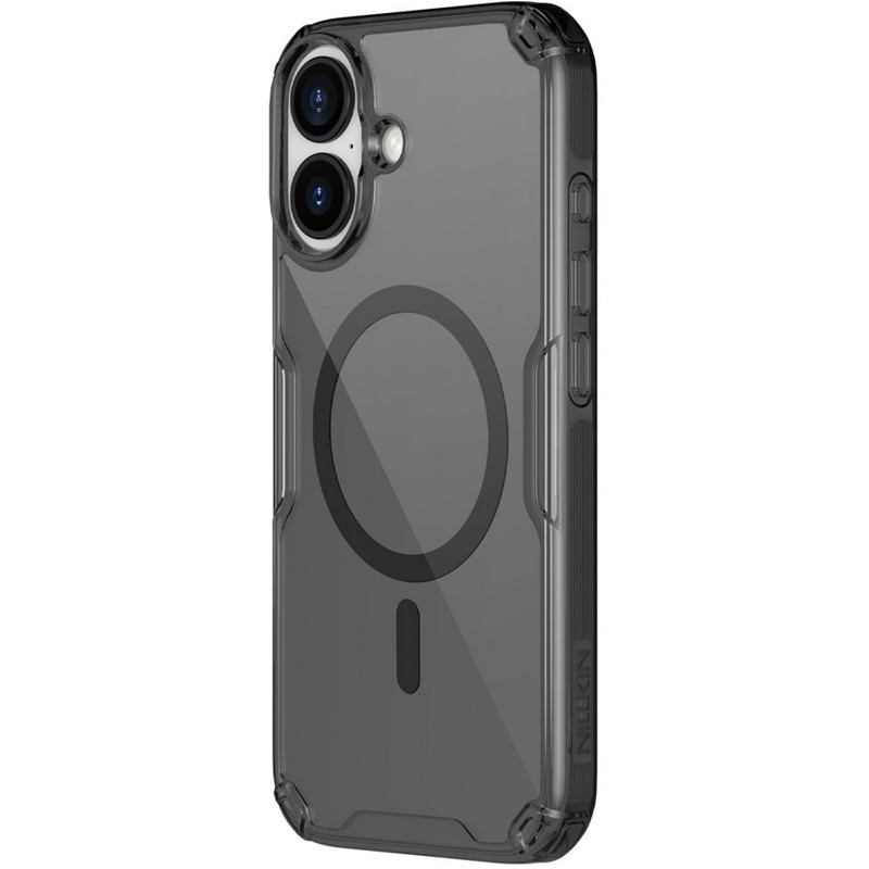 TPU чохол Nillkin Nature Pro Magnetic на Apple iPhone 17 (6.3") (Чорний (прозорий))