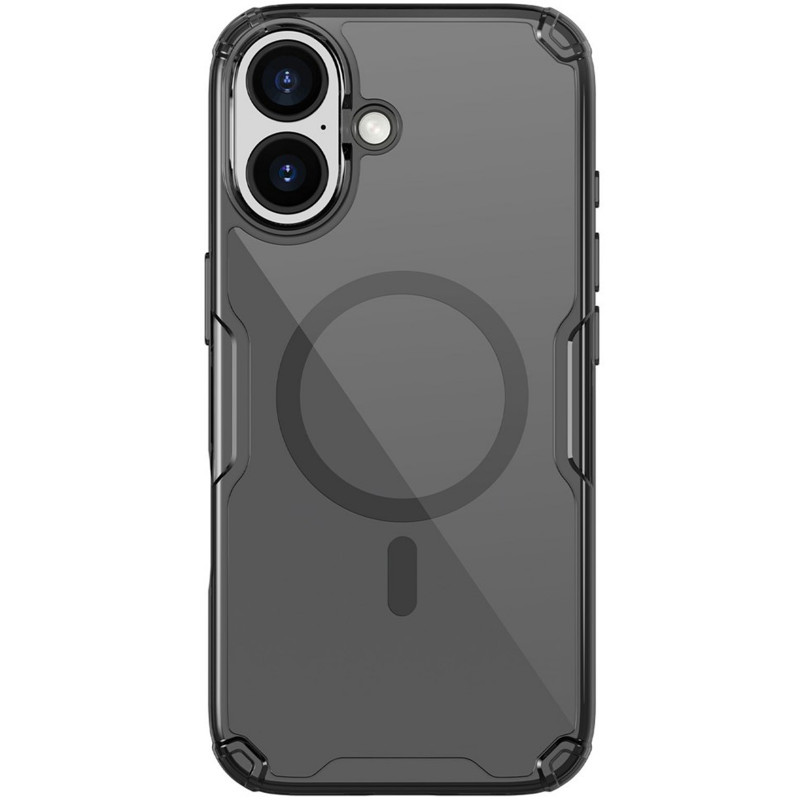 Фото TPU чохол Nillkin Nature Pro Magnetic на Apple iPhone 17 (6.3") (Чорний (прозорий)) в маназині vchehle.ua